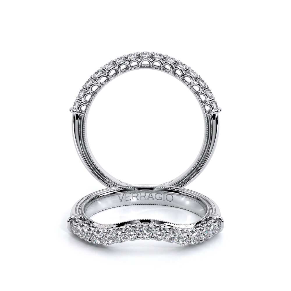 Renaissance-908w-14k White Wedding Band