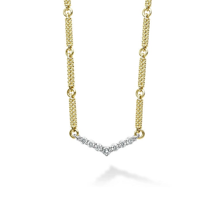 Lagos Superfine Diamond Station Necklace - 04-10554-DDML