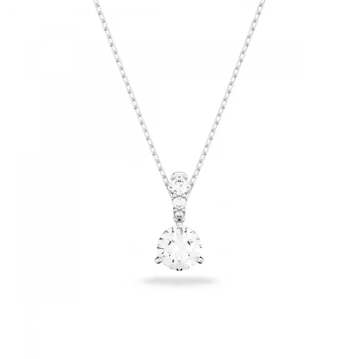 Swarovski® 'Solitaire' Women's Base Metal Pendant - Silver 5472635