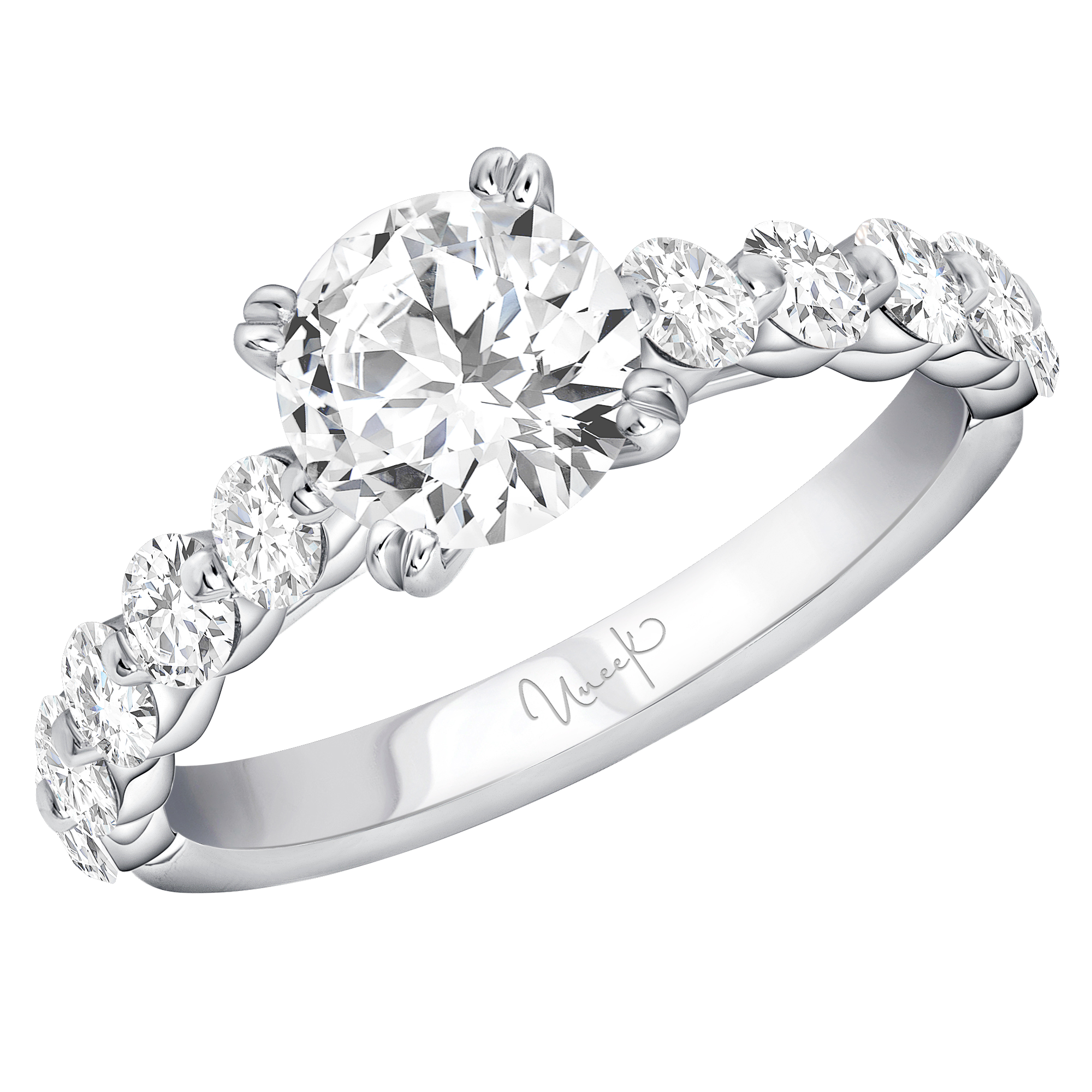 0.85ctw Round Engagement Ring