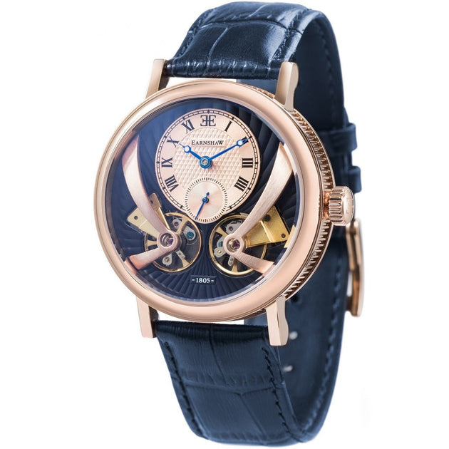 Thomas Earnshaw Beaufort Anatolia Automatic Rose Gold Blue