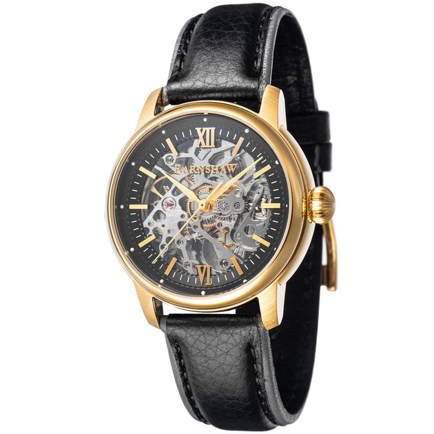 Thomas Earnshaw Cornwall Skeleton Automatic Black Gold