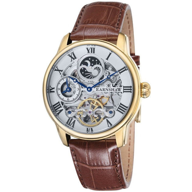 Thomas Earnshaw Longitude Automatic Gold Brown White