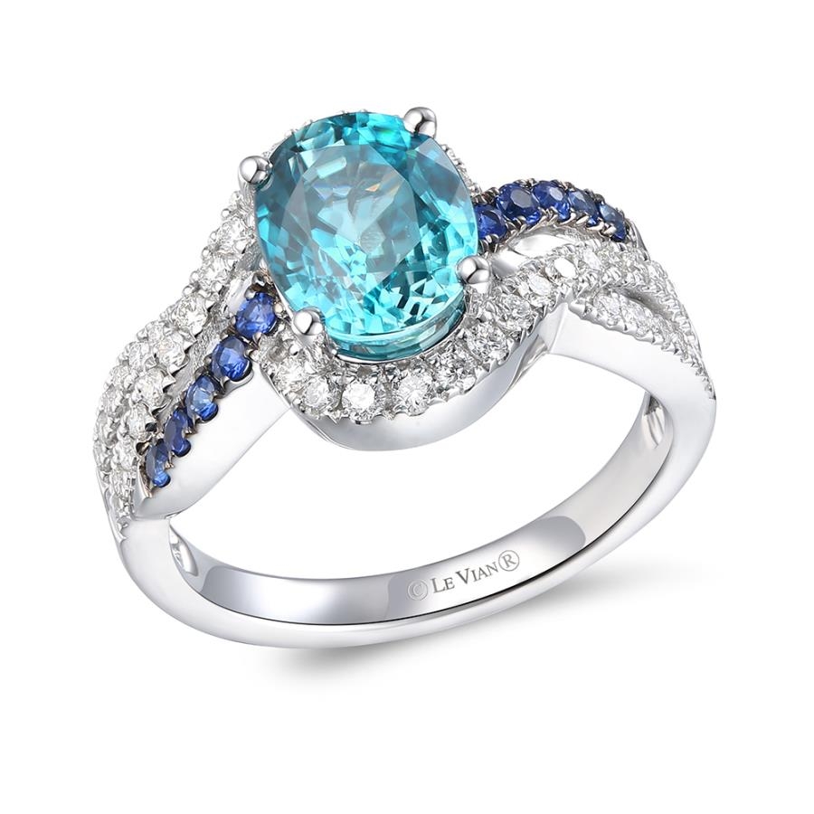 LE VIAN CHOCOLETIER BLUEBERRY DIAMOND RING SET IN VANILLA GOLD