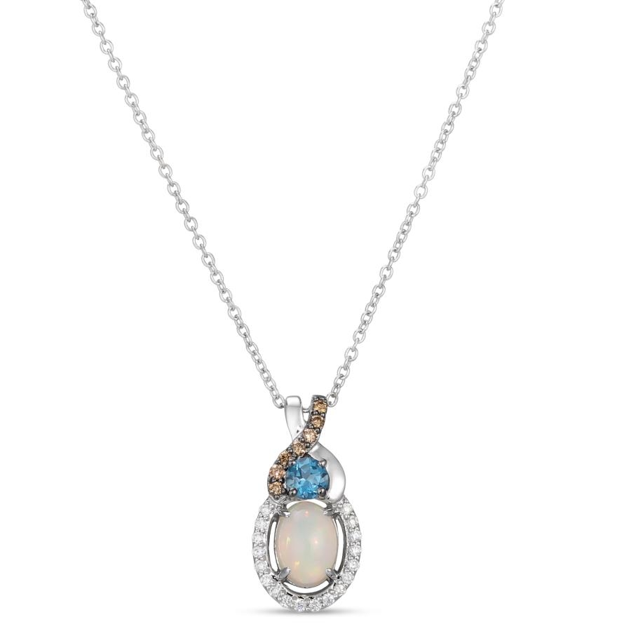 LE VIAN OPAL DIAMOND PENDANT SET IN VANILLA GOLD .14 CARAT