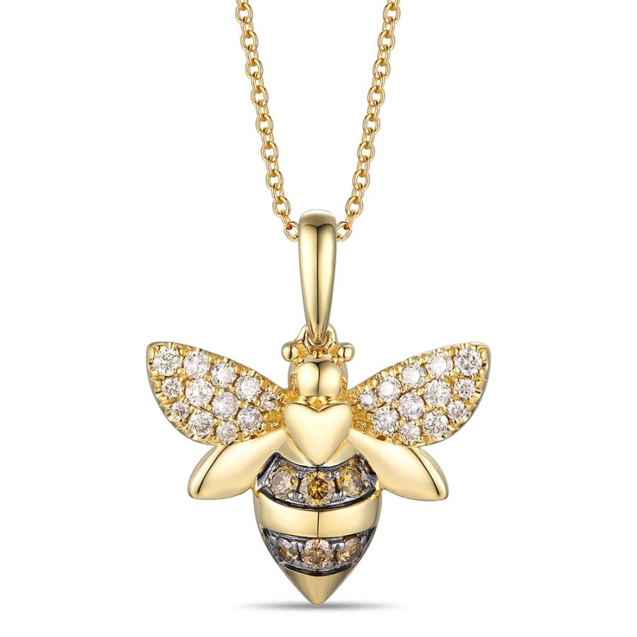 Le Vian 14k Honey Gold Diamond Bee Pendant