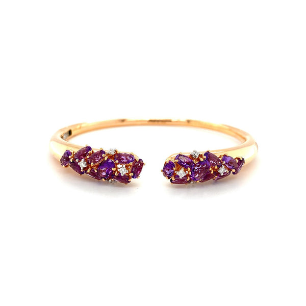 UGO Cala 18K Rose Gold Amethyst Diamond Bangle