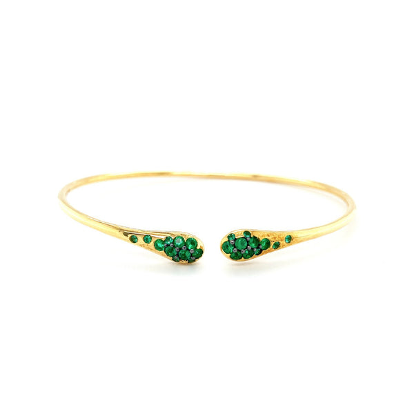 UGO Cala 18K Yellow Gold Emerald Bangle