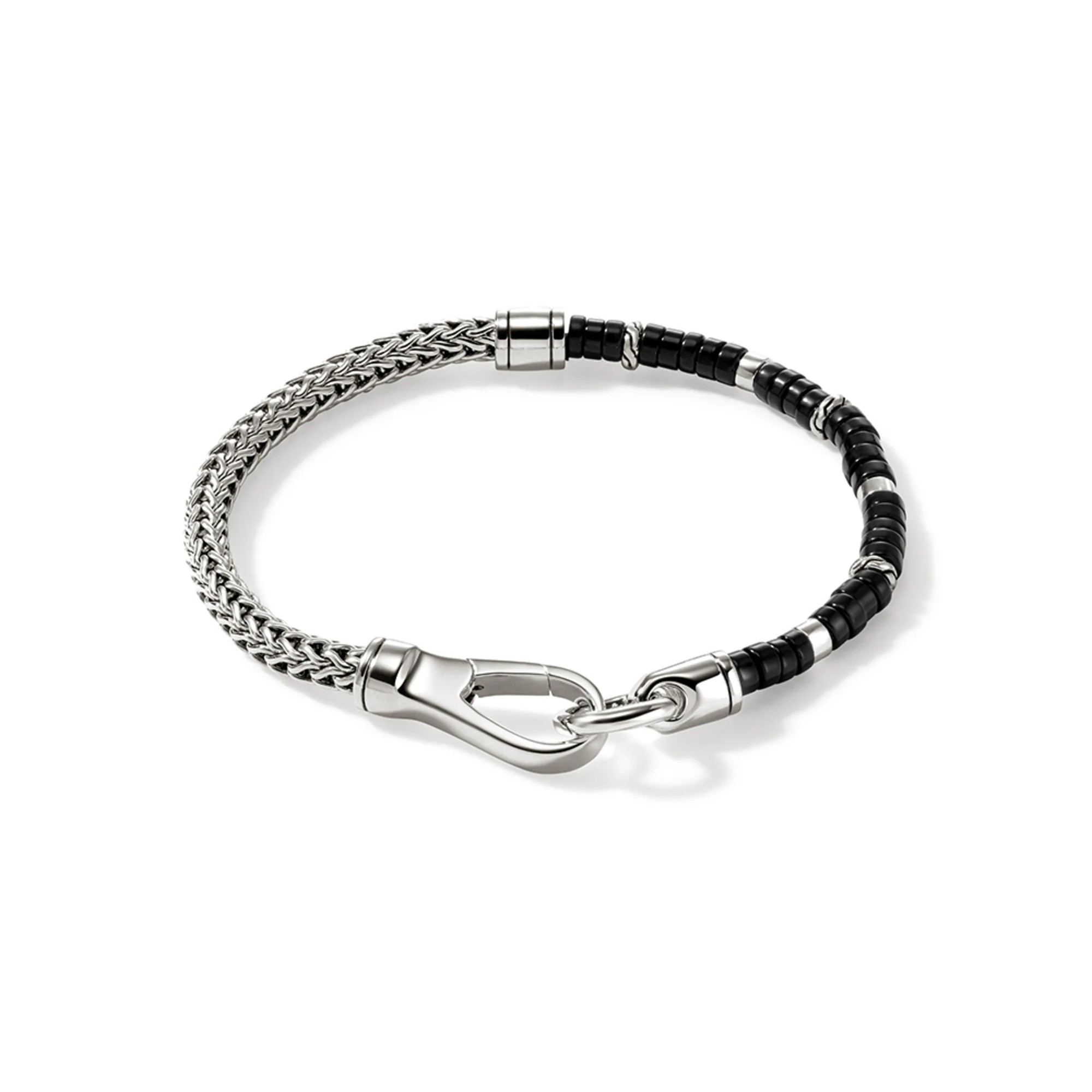 Sterling Silver & Black Onyx Chain Bracelet