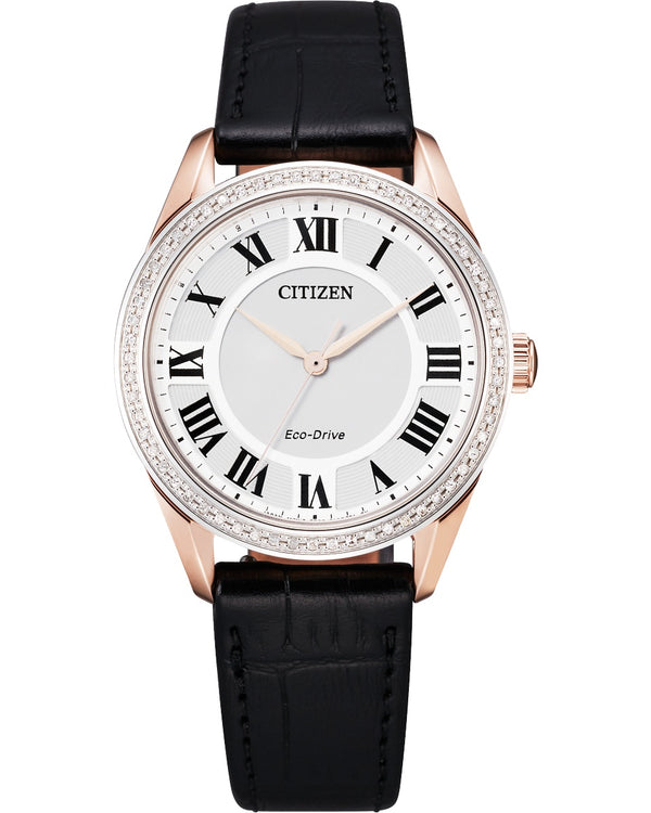 Citizen Eco-Drive Women's Arezzo Diamond Bezel Watch