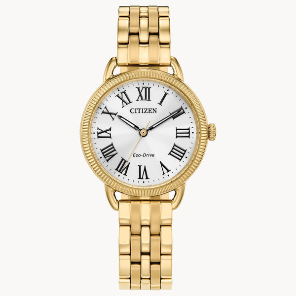 Citizen Eco-Drive Women's Classic Coin Edge Gold tone Watch