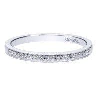 20-Stone Bead Set Diamond Band .10 Cttw 14K White Gold