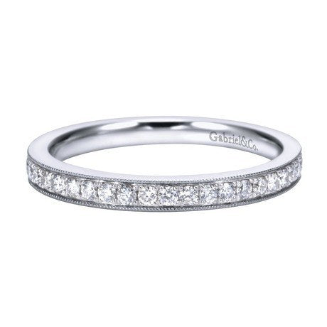 Bead Set Diamond Band .25 Cttw 14K White Gold
