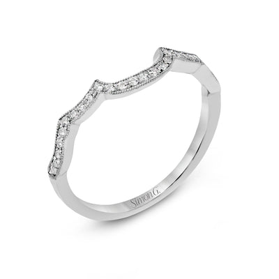 Wedding Band in 18k Gold with Diamonds