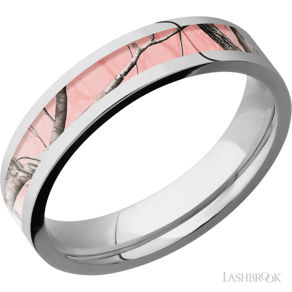 RealTree APC Pink Inlay Wedding Band Cobalt Chrome 5mm