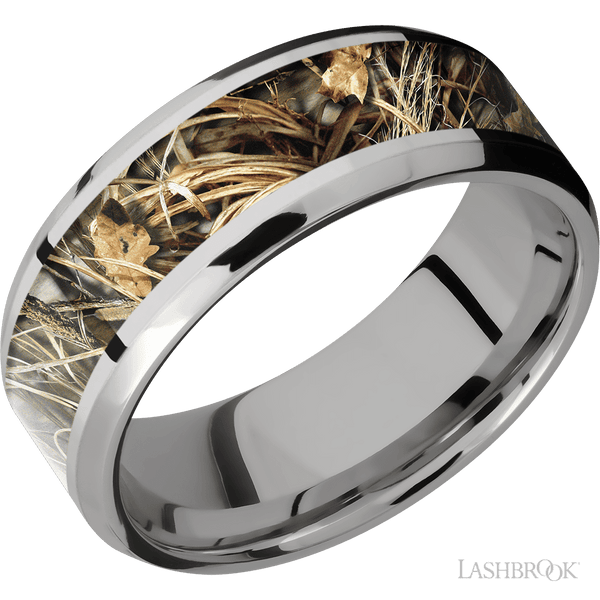 Realtree Max4 Camouflage Wedding Band Titanium 8mm Wide