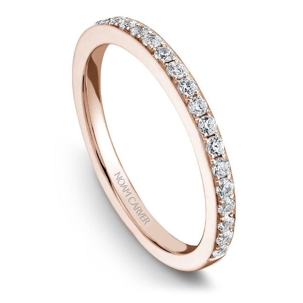 Traditional Diamond Wedding Band 14K Rose Gold 805B