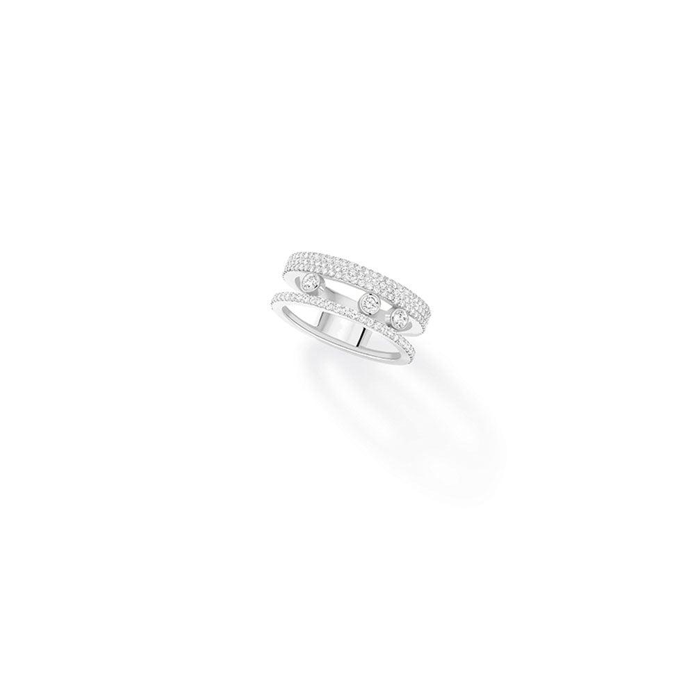 0.69ctw White Gold Diamond Pavé Fashion Ring
