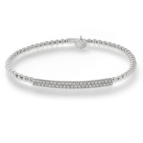 0.41ctw, 18K White Gold Tresore Stretch Bracelet