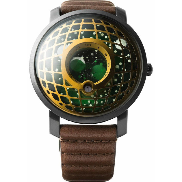 Xeric Trappist-1 American Moonphase Brass Green