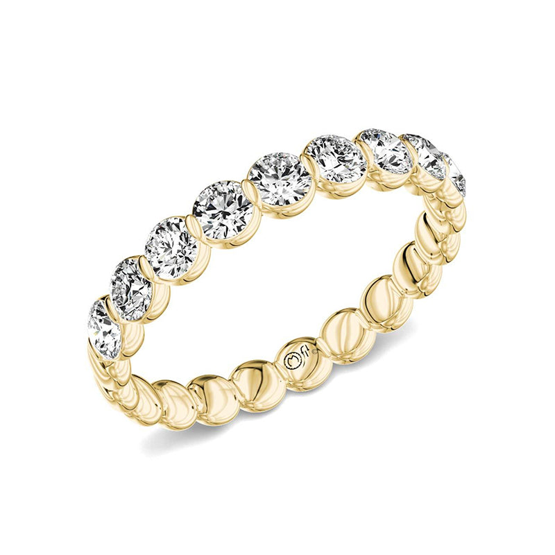 My Caroline Yellow Gold 1.00ctw Round Brilliant Wedding Band- UVC1061YR5JN