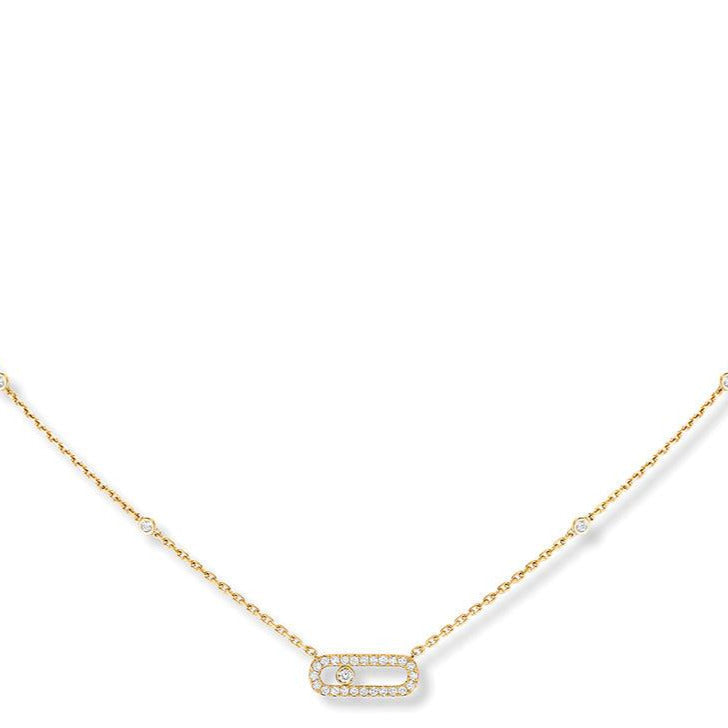 0.23ctw Yellow Gold Diamond Pavé Necklace