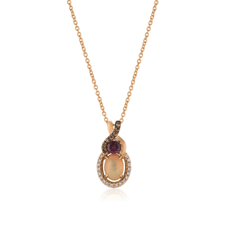 Le Vian .130 Ctw Opal Pendant 14kt Strawberry Gold
