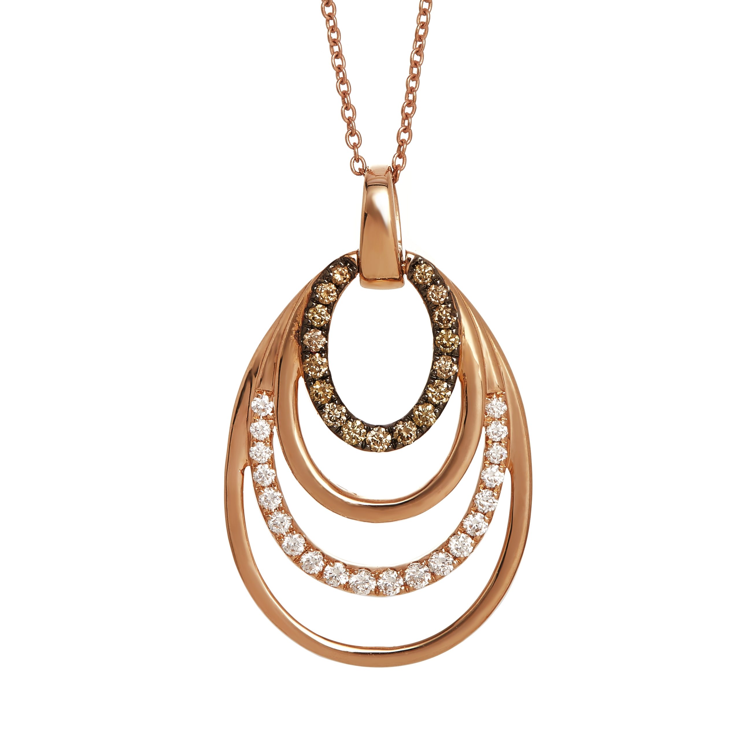 Le Vian .460 Ctw Chocolate & Vanilla Diamond Pendant