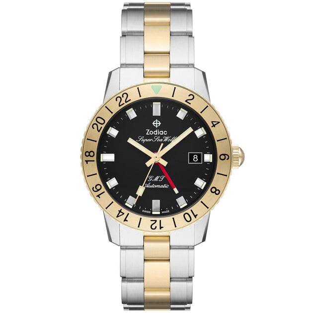 Zodiac ZO9406 Super Sea Wolf GMT Automatic Silver Gold